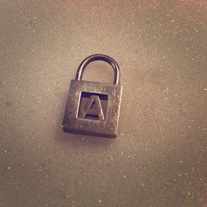 Letter A Lock Charm